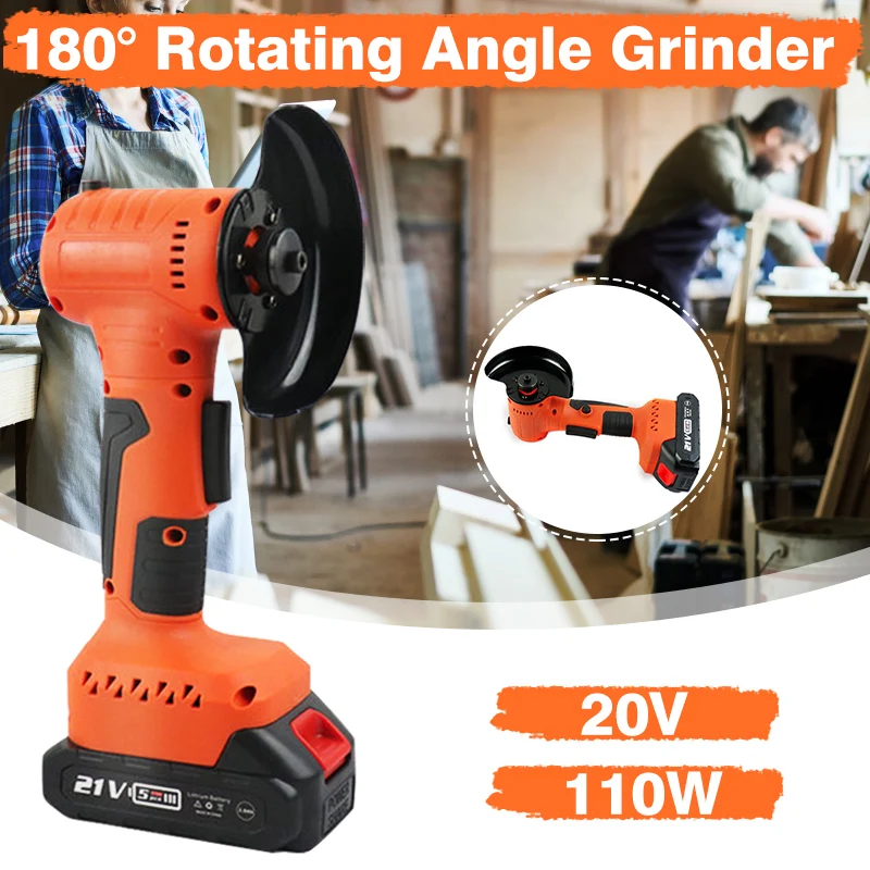 

21V 1100W Angle Grinder Electric Brushless Cordless Impact Polishing Grinding Machine Rechargeable Power Tools for Makita Batter