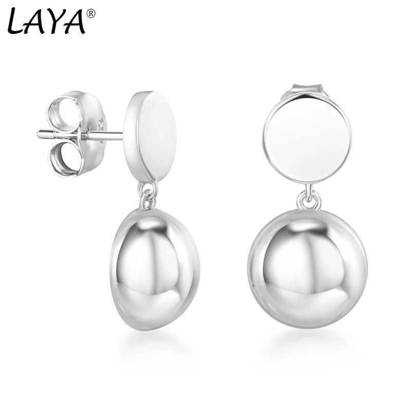 

Laya Real 925 Sterling Silver Natural Creative Designer Fine Jewelry Top Quality Ball Drop Earrings For Women Elegant Jewelry