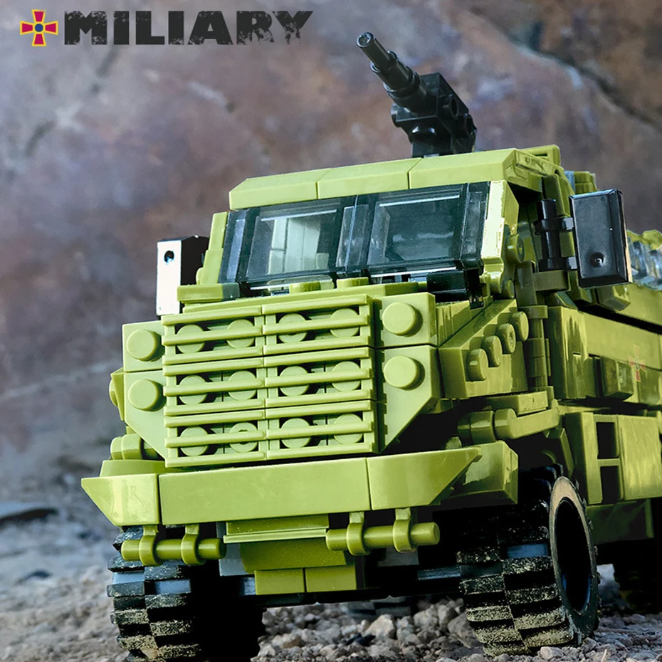 

New Xingbao Russian Military Weapon Series 481pcs Fiona Transport Truck Armored Vehicle Building Blocks Bricks WW2 Toys Boy Toys