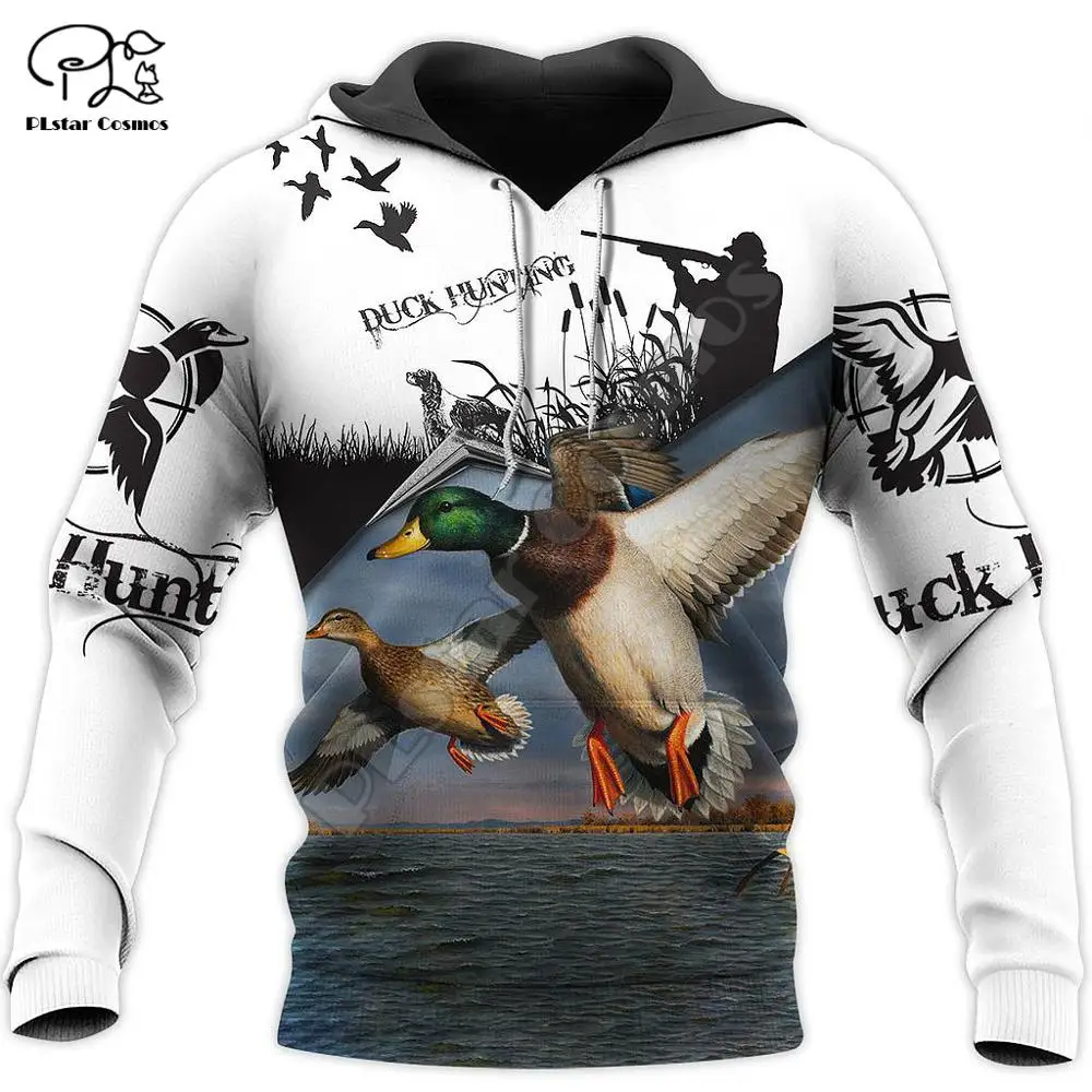 PLstar Cosmos canard chasse chasse chasseur d'animaux camouflage tatouage chien survêtement pull Streetwear 3DPrint fermeture éclair/sweats à capuche/veste 21