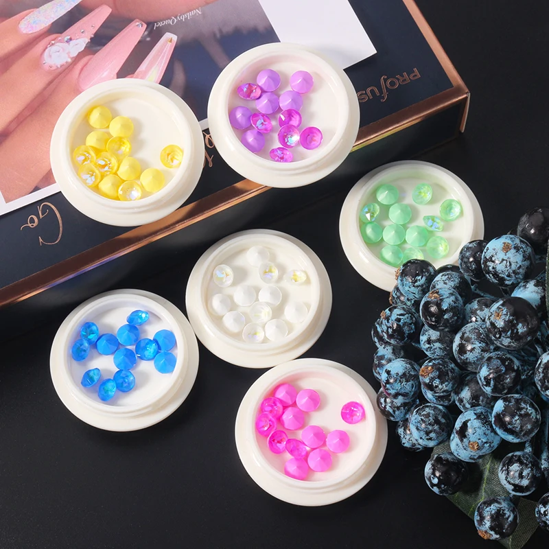 Decor Rhinestone 12pcs Macaron Microbead Culet Diamond Crystal Nail Art Glitter/Mini Crystal Nail Art Decoration Rhinestones