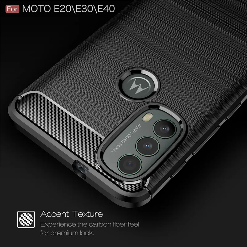 For Motorola Moto E20 E30 E40 E22 E22i E32 Carbon Fiber Case For G10 G20 G30 G50 5G G100 G31 G41 G51 G71 G22 G32 G42 G52 G72 G82