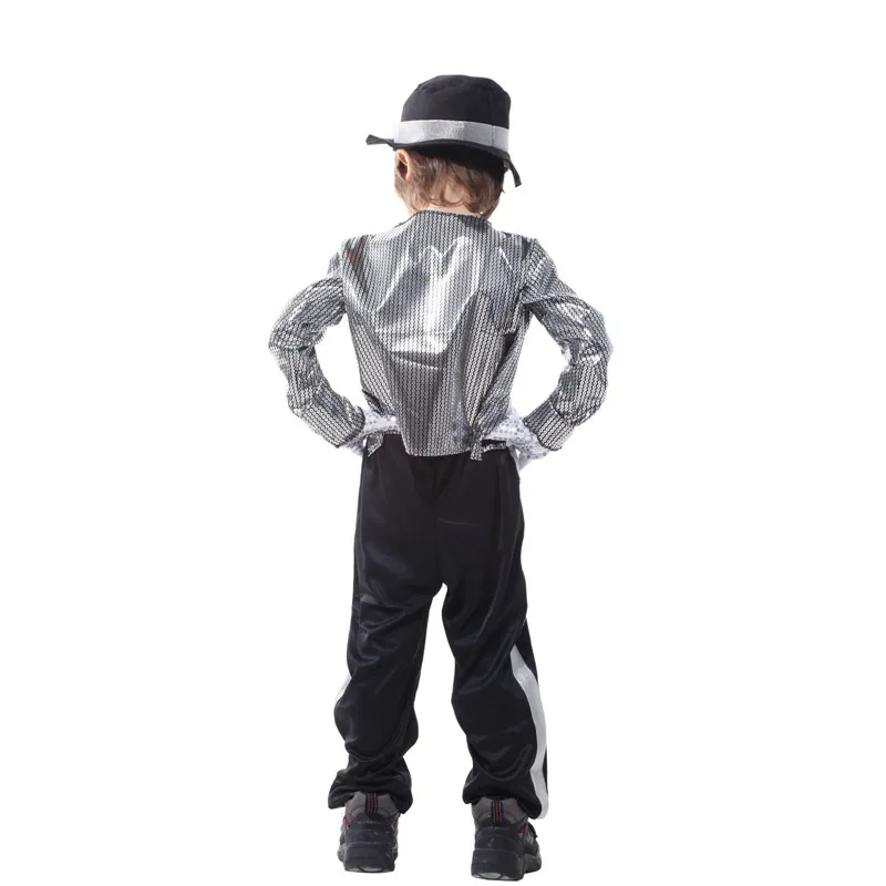 Costume de Cosplay Michael Jackson pour Enfant, Tenue de ix, Chanteur, Danseur, Étoile Souriante, pour Anniversaire, pour Garçon