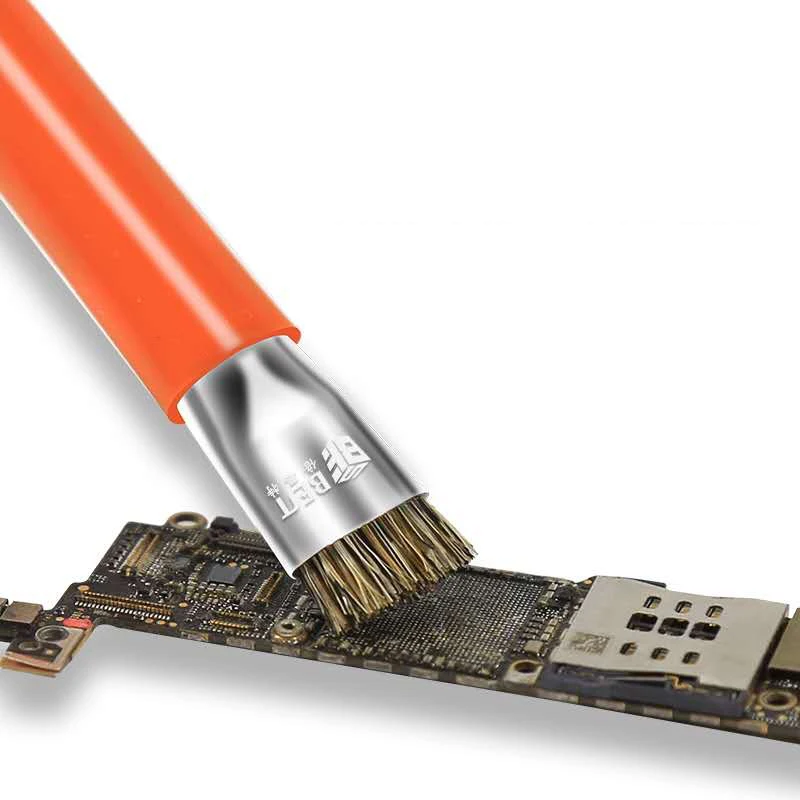Anti-Statische Borstel Dubbele Hoofd Isolatie Harde Borstel Schoon Stof Reparatie Gereedschap Esd Veilig Kit Voor Mobiele Telefoon Moederbord pcb Bga