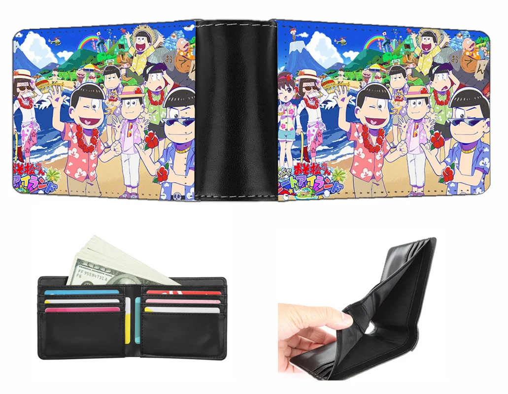 

Кошелек для монет для мальчиков и девочек, кошелек с аниме Osomatsu San, мужской короткий кошелек wo для мужчин, Подростковый короткий кошелек из искусственной кожи