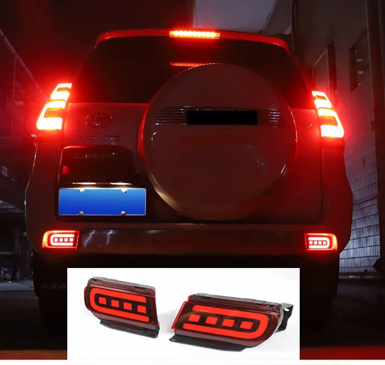 

For 10-20 Toyota Land Cruiser Prado 150 LC150 FJ150 GRJ150 Bumper Reflector Lights tail Brake &Rear Fog Lamps Turn Lights