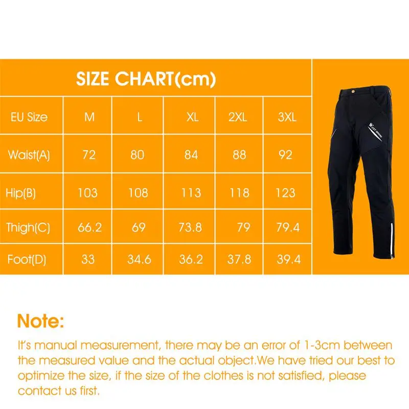 WEST BIKING Winter Cycling Pants Warm Fleece Sport Running Pants Windproof MTB Bike Riding Pants Fitness Bicycle Men\'s Trousers