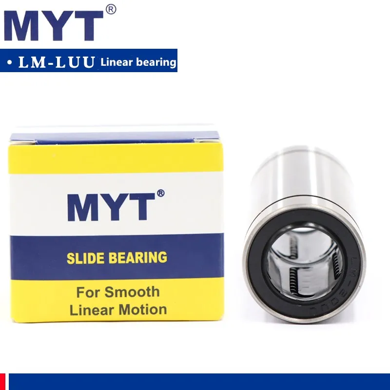 10pcs MYT precision Linear Bearing LM6LUU LM8LUU LM10LUU LM12LUU LM16LUU Long Type linear motion bushing CNC shaft parts