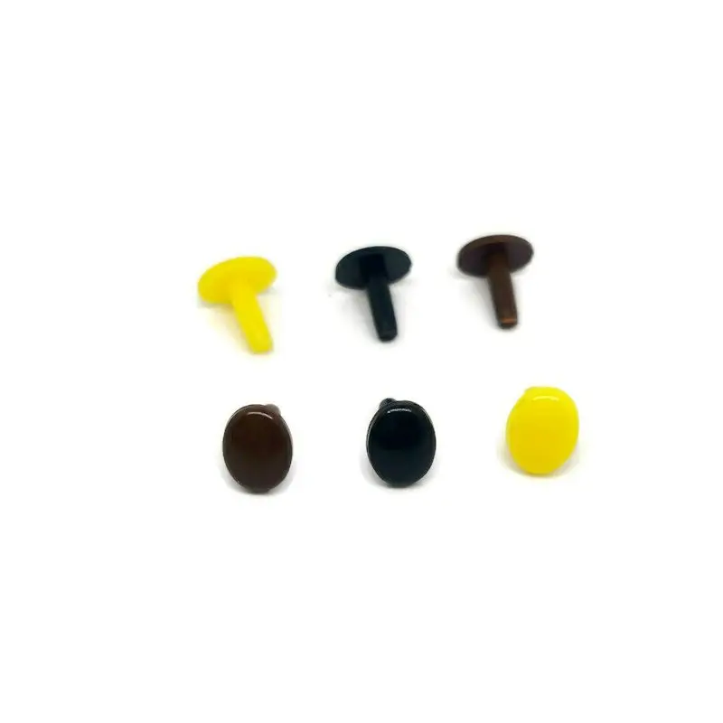 20pcs Yellow/Brown/Black Oval Animal Plastic Dool Eyes Craft Teddy Bear Toy Eye For Amigurumi Doll Crochet Toy Come With Washers