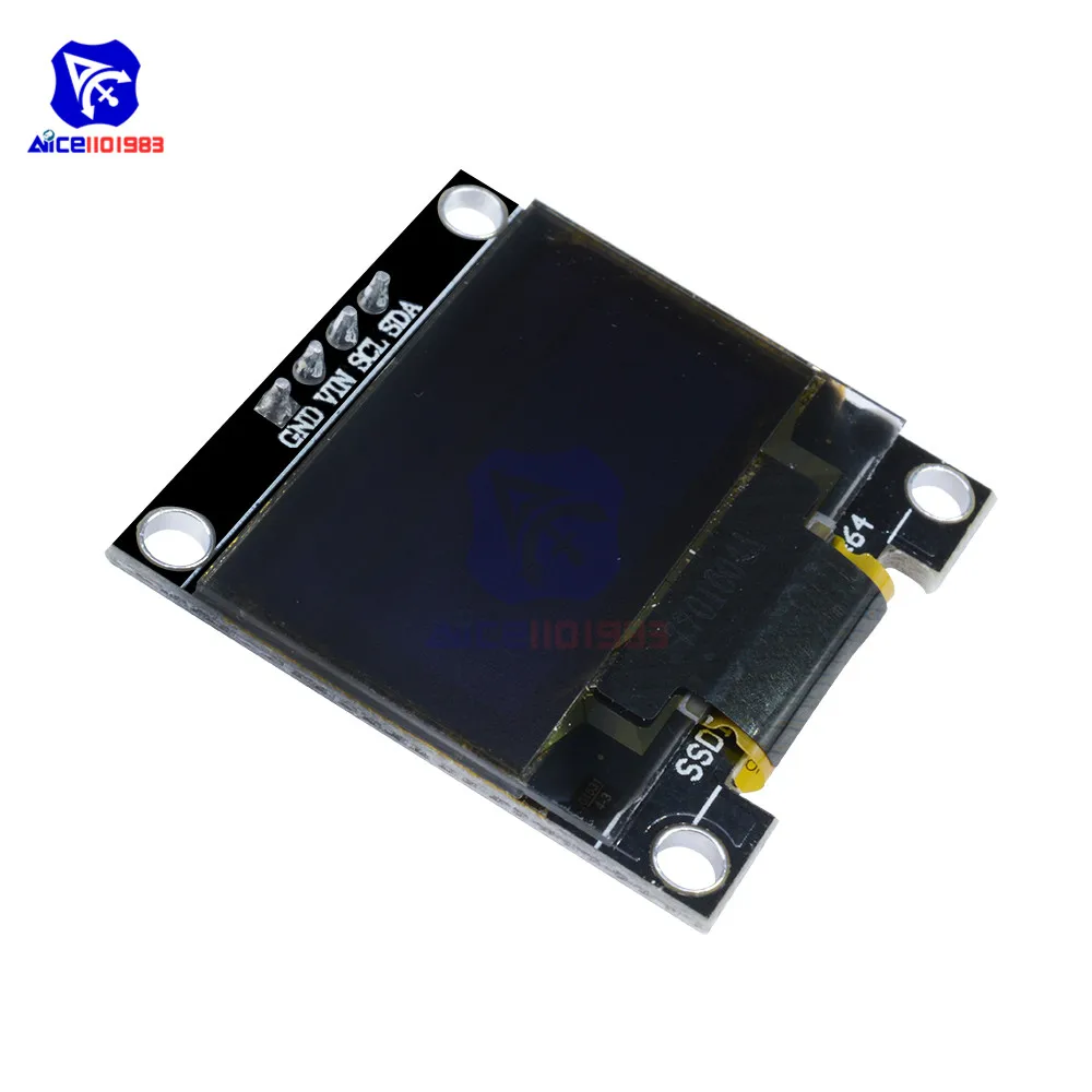 diymore 0.96" 12864  OLED LCD Display Module I2C IIC Serial with Pin for Arduino 51 MSP430 Series STM32/2 CSR IC