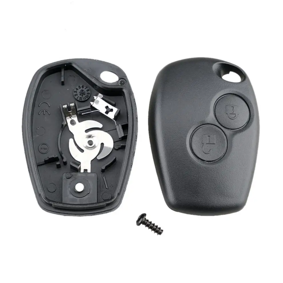 Coque de clé télécommande à 2 boutons pour voiture, compatible avec Renault Megane, Modus, Espace, Laguna, Duster, Logan, DACIA, Sandero, Fluence, Clio, Kangoo