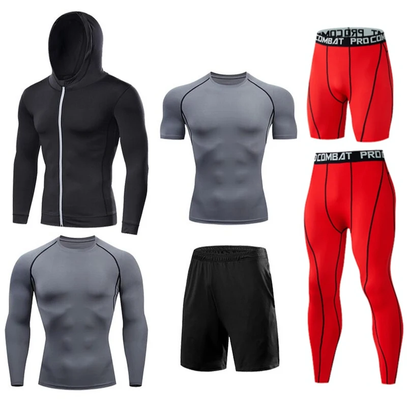 Herren-Lauf-Kompressions-T-Shirts, schnell trocknend, Fußballtrikot, Fitness, eng, Sportbekleidung, Fitnessstudio, Sport, kurzärmeliges Hemd, atmungsaktiv – Detail 19