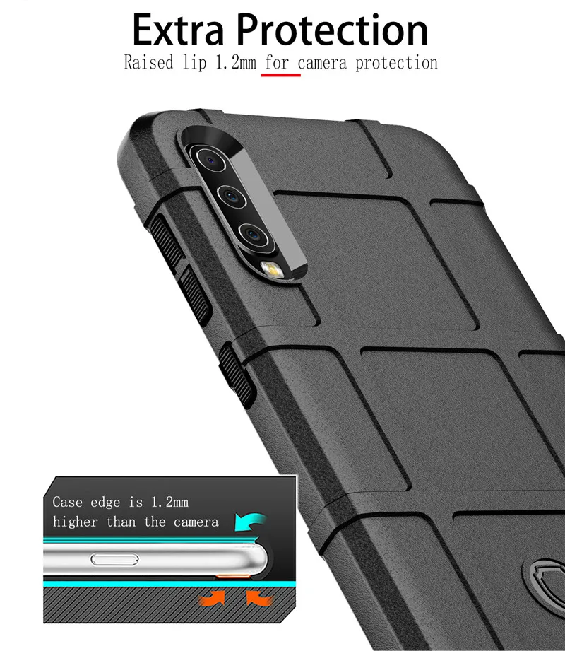 Shockproof Armor Phone Case For Samsung Galaxy A50 A70 A30 A40 Rugged Shield Airbags Soft Silicon TPU Cover For A10E A20 M10 M30