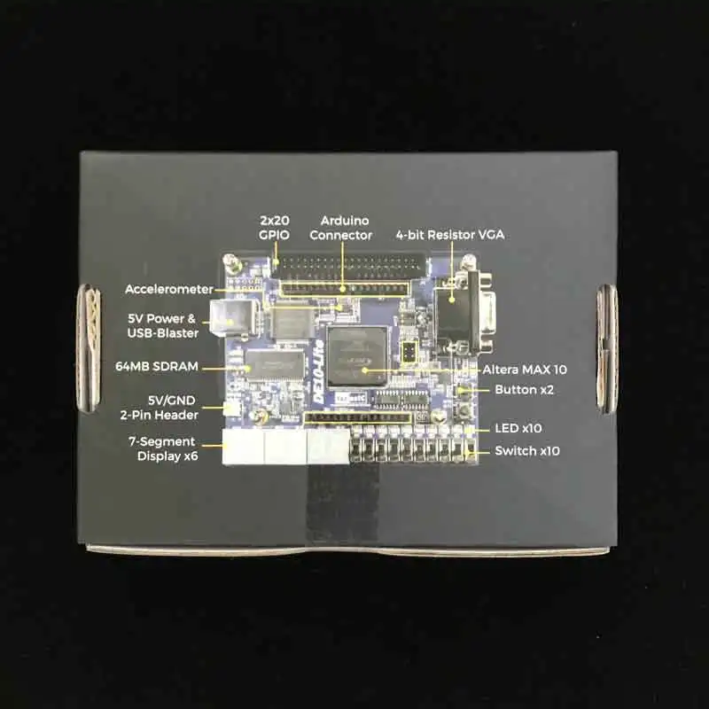 Imagem -02 - Ferramentas de Desenvolvimento Max 10 10m50daf484c7g De10-lite Max10 Eval Board P0466 Peças x