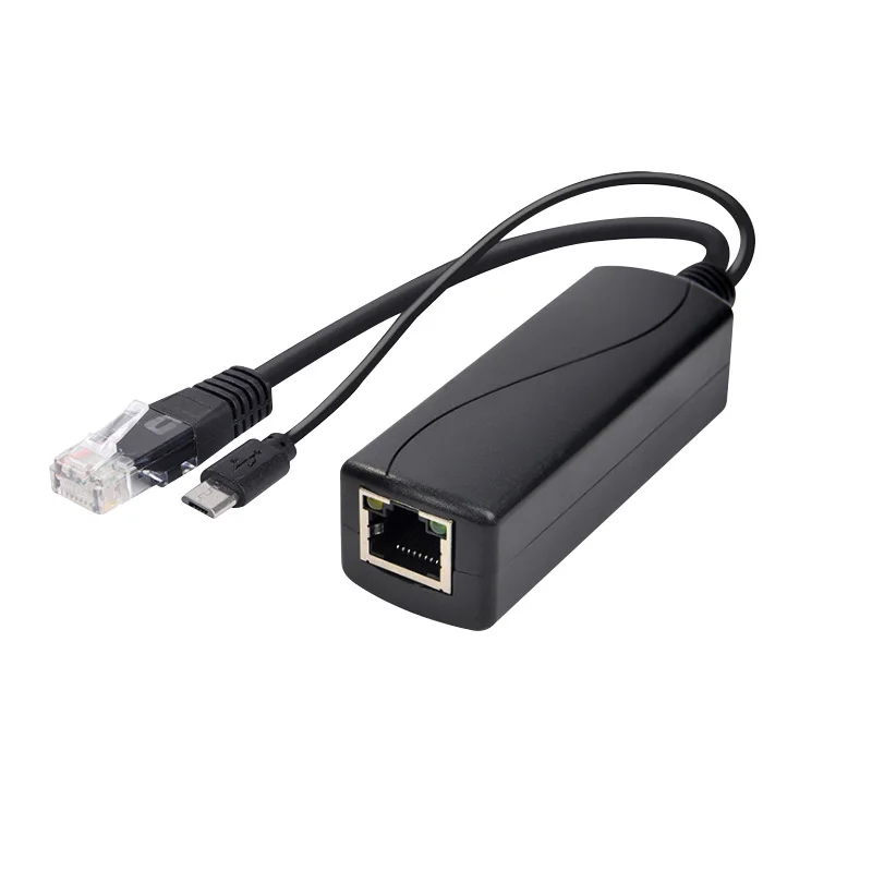 POE Splitter Micro USB 12W Splitter 10*100/100 BPS Splitter Standard 48V Zu 5V Netzteil modul