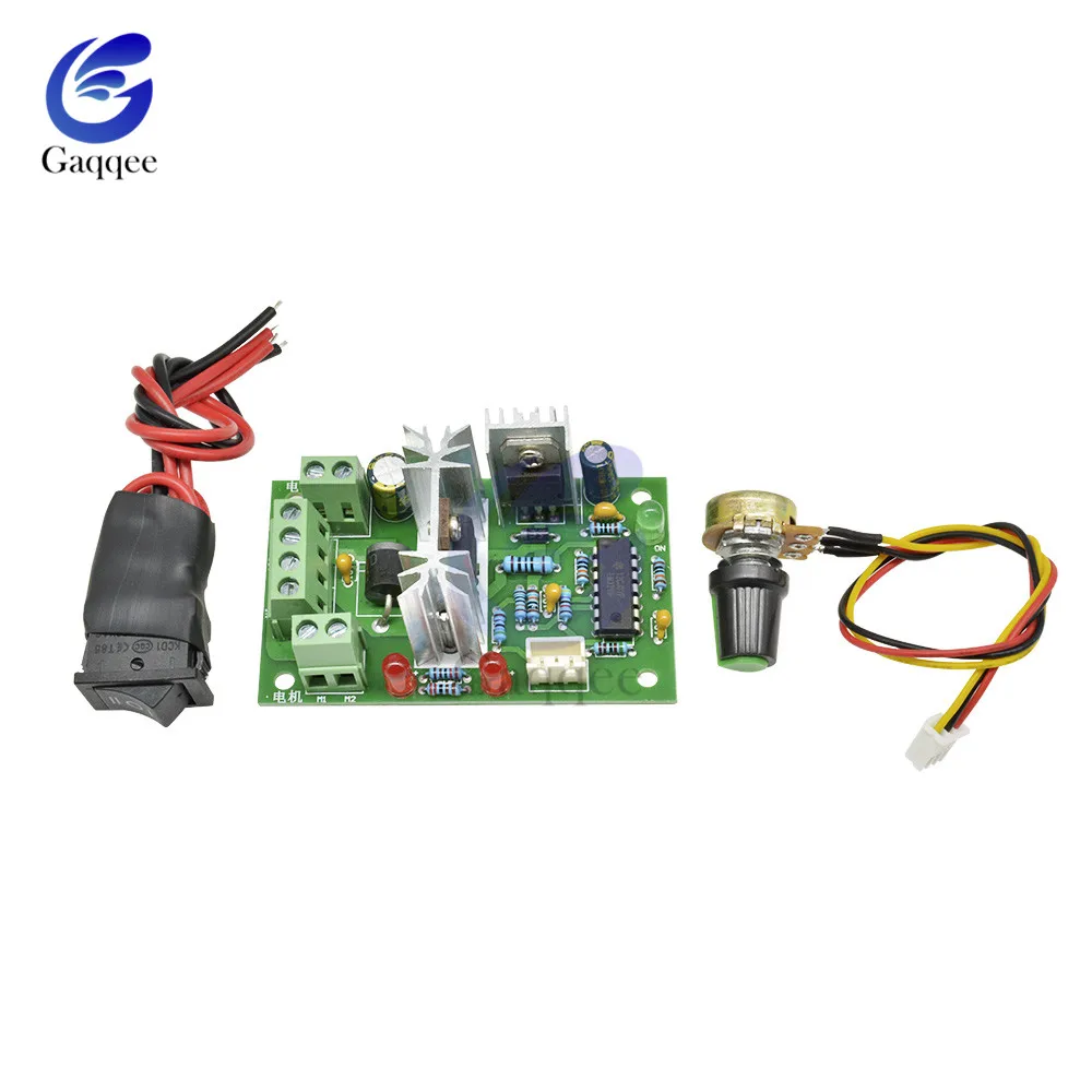 DC 6-30V 6A Motor Speed Controller Reversible PWM Control Forward/Reverse Switch Board 6V-30V Max 10A Module 12V 24V