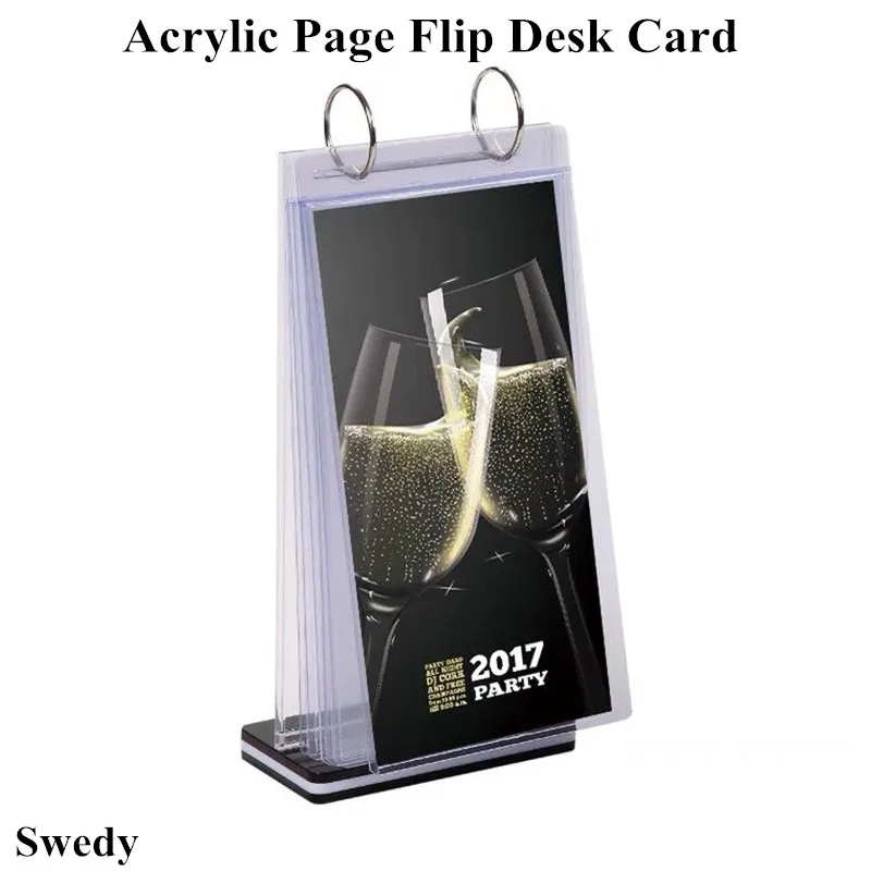 A4 Pagina Draaien Tafel Acryl Teken Houders Display Stand Voor Restaurant Menu Papier Kaarthouder Poster Label Frame