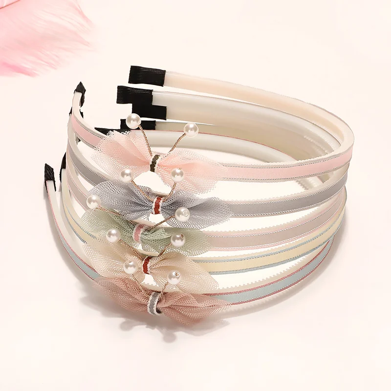 

2021 Candy Color Hairbands Solid Color Cartoon Lace Hair Hoop Headwear Headdress Flowal Hair Accessories Star Animal Decoration