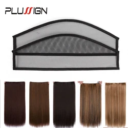 Filet à cheveux amélioré pour perruque, 5 extensions de cheveux humains à clipser, qualité supérieure, fournisseur d'usine, outils de bricolage exécutifs