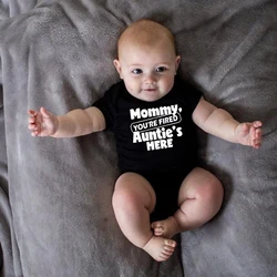 New Mommy  Casual Short Sleeve Baby Bodysuit Baby Boys Girls Clothes Funny Auntie/grandma Baby Clothing 0-24M Drop Ship