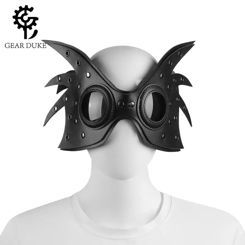 

Medieval Retro Steampunk Style Headgear Halloween Cosplay Accessories Owl Cos Half Mask Bar Punk Role Play Easter Glasses Mask