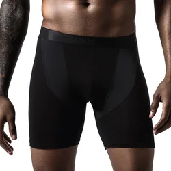 Roupa interior de seda gelo modal masculina, shorts boxer respirável, cuecas masculinas, tamanho grande, L para 5XL