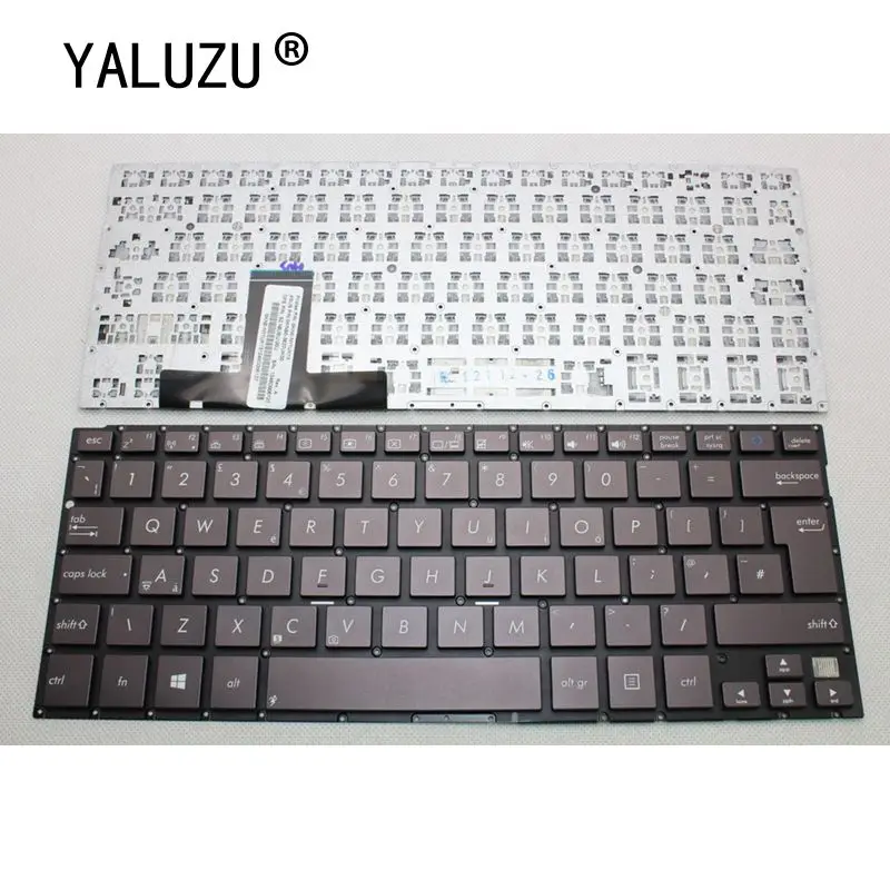 Ylaminzu Teclado para Laptop Novo para Asus Zenbook Ux32 Ux32a Ux32la Ux32l. Ux32v Ux32vd ru Marrom