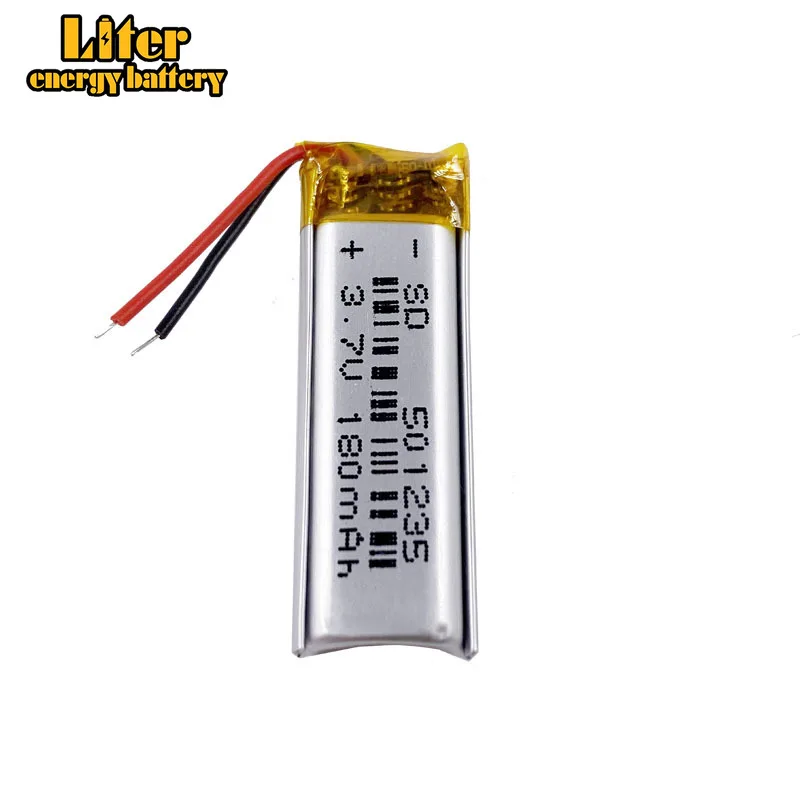 

5psc Size 501235 501035 3.7v 180mah Lithium Polymer Battery With Board For Mp3 Mp4 Mp5 Gps Digital Products