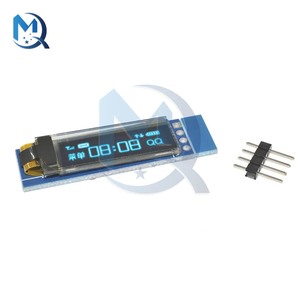 4PIN 0.91inch IIC I2C OLED Module Blue White Color 128X32 Resolution OLED LCD LED Display Module Driver for Ardunio