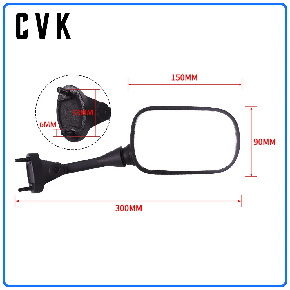 CVK Mirrors Rear View Mirror Inverted For Kawasaki ZX-10R ZX10R 2004 2005 2006 2007 ZX-6R ZX6R 2005 2006 2007 2008 Part