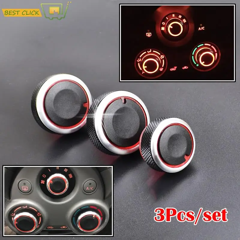 Car AC Heater Climate Control Knob Panel Switch Knobs Air-con Buttons Dials For Nissan March K13 Sunny N17 2011-2017