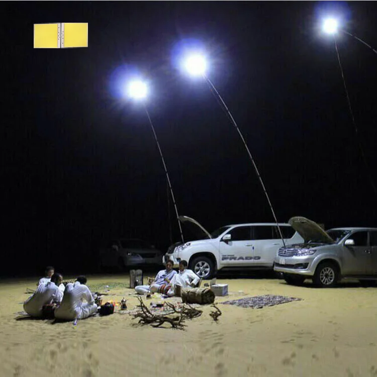 Telescopic COB Rod LED Fishing Outdoor Camping Lantern Light 12VDC With Remote Control