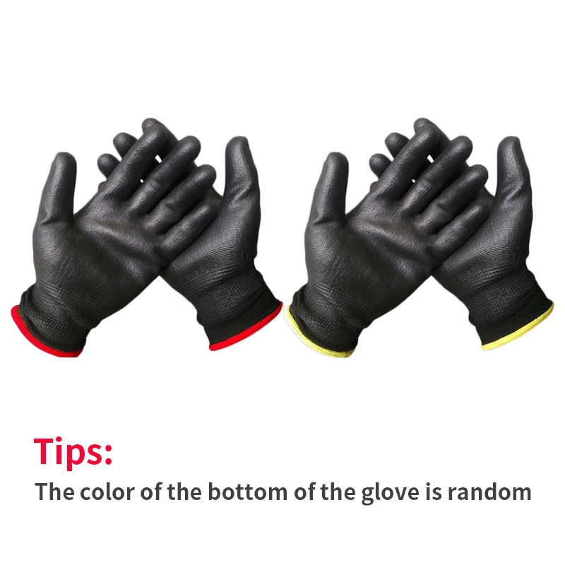 Anti-skid Anti-static Gloves Men Women PU Coated Finger Palm Nylon Safety Working Handling Gloves for Electronic Work Tools