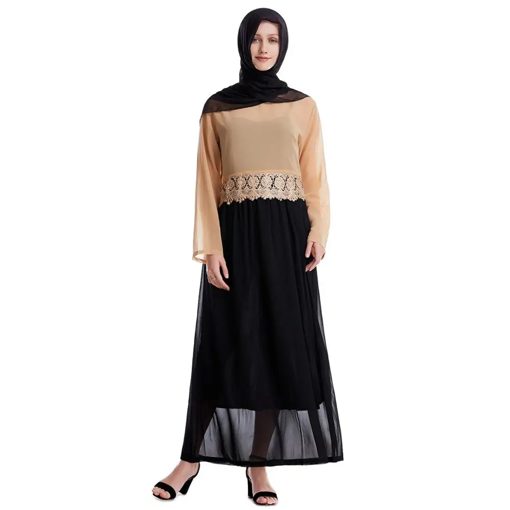 Women 2 Pieces Muslim Kaftan Abaya Evening Gown Islamic Female Clothing Maxi Dress