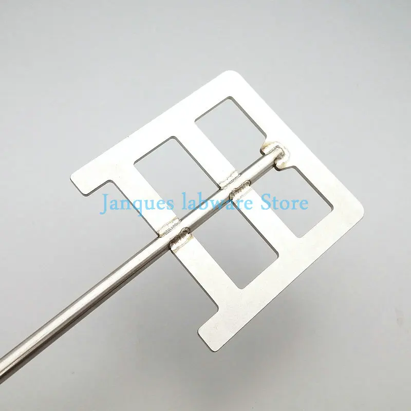 1pcs 304 Stainless Steel Stirring Blade with Leaf-width 40mm to 120mm Square Stir paddle with rod,Lab Dispersion Anchor Paddle