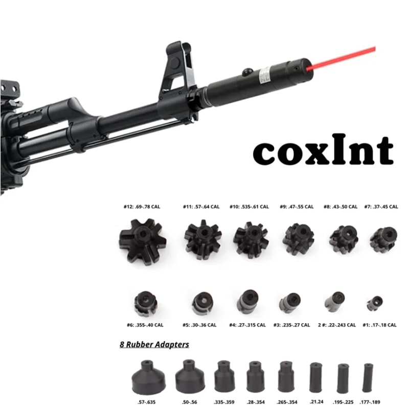 Green Red Laser Boresighter Kit for Rifle .22 .177 to.78 12GA Caliber Red Laser Pointer Collimator Universal Boresighter