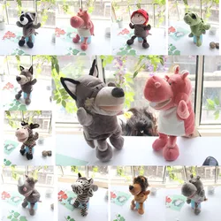 Nice Hand Puppet Lion Giraffe Elephant Wolf Hippo Ladybug Plush Toy Stuffed Doll Cartoon Animal Dad Mom Bed Story Boy Girl Gift