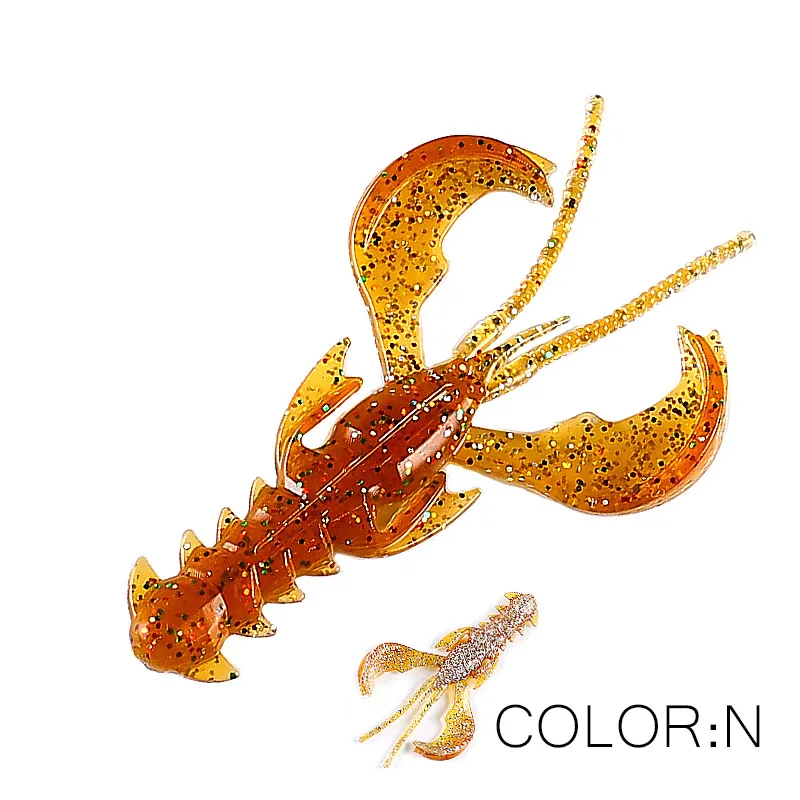 Supercontinent Crazy Lures 65mm/10 Stück 40mm/20 Stück Weichköder Angelköder Garnelen-Hummer Weichplastikköder Angelköder