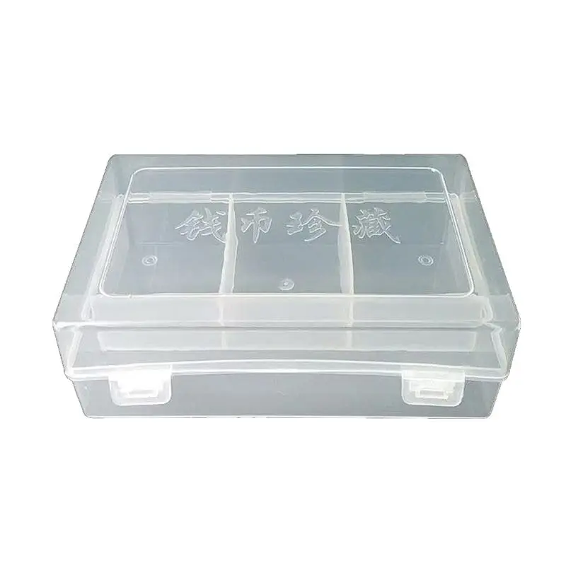 Clear Plastic Storage Box Display Collection Case Protector Organizer for 48pcs 40mm / 45pcs 46mm Direct Fit Coin Capsule Holder