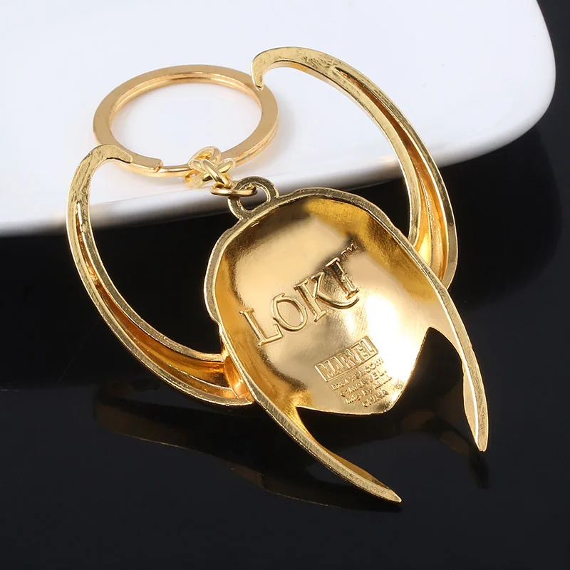 Movie Thor 3 Ragnarok Loki Laufeyson Key Chain Pendant Cosplay Accessories Gold Metal Keychain Keyring Prop