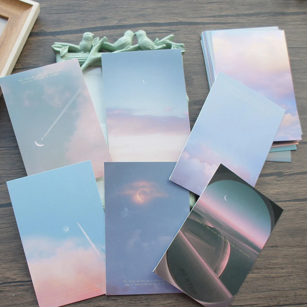 15pcs Look At Blue Clouds and Sky Design Post Card Greeting Cards Gift Card Party Invitation Scrapbooking Use