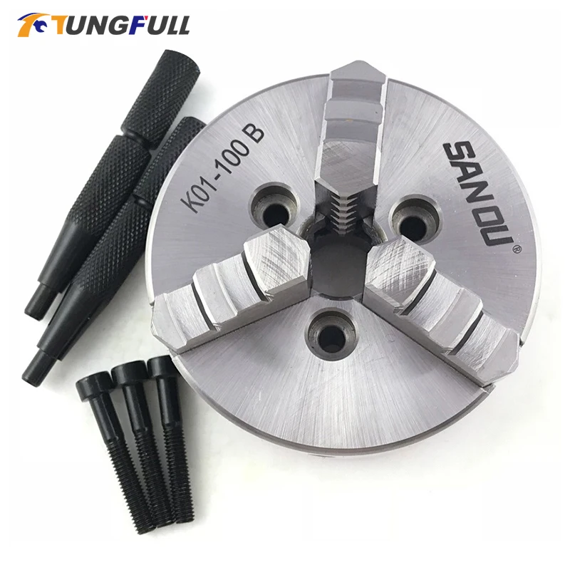 3 Jaws Manual Lathe Chuck Hardened Steel for Wood Lathe Turning Machine Tools Accessories K01-80B 3-Jaw Lathe Chuck M14