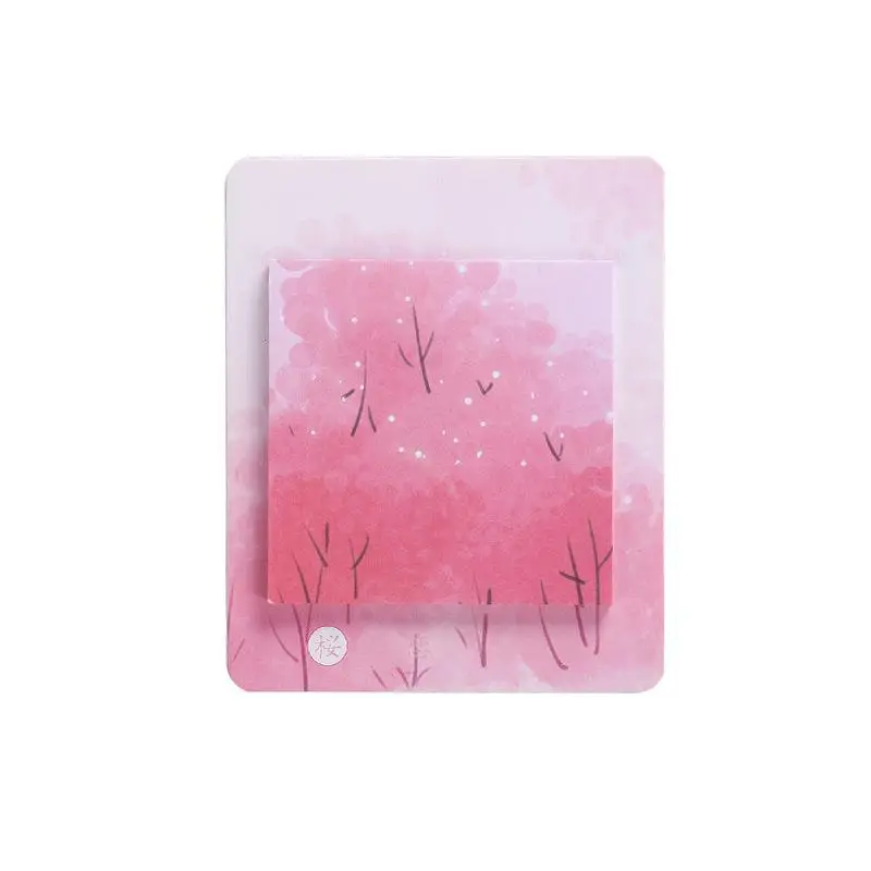 1PCS Stationery Stickers Romantic Cherry Pattern Printing Sticky Note Kawaii Cherry blossoms Stickers For Diary Scrapbooking