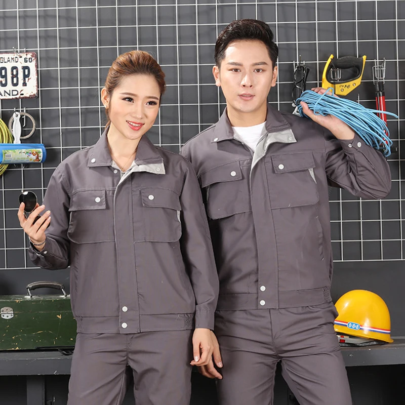 2024 100%cotton Working Clothing Men Workwear Thick Welding Suit Labor Suit Auto Car Repair Workshop Mechanic Electric Coveralls