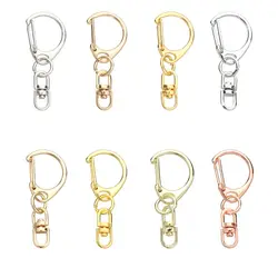 10Pcs Hardware Split Ring DIY KeyChain Jewelry Making Hook Lobster Clasp Bags Strap Buckles Collar Carabiner Snap