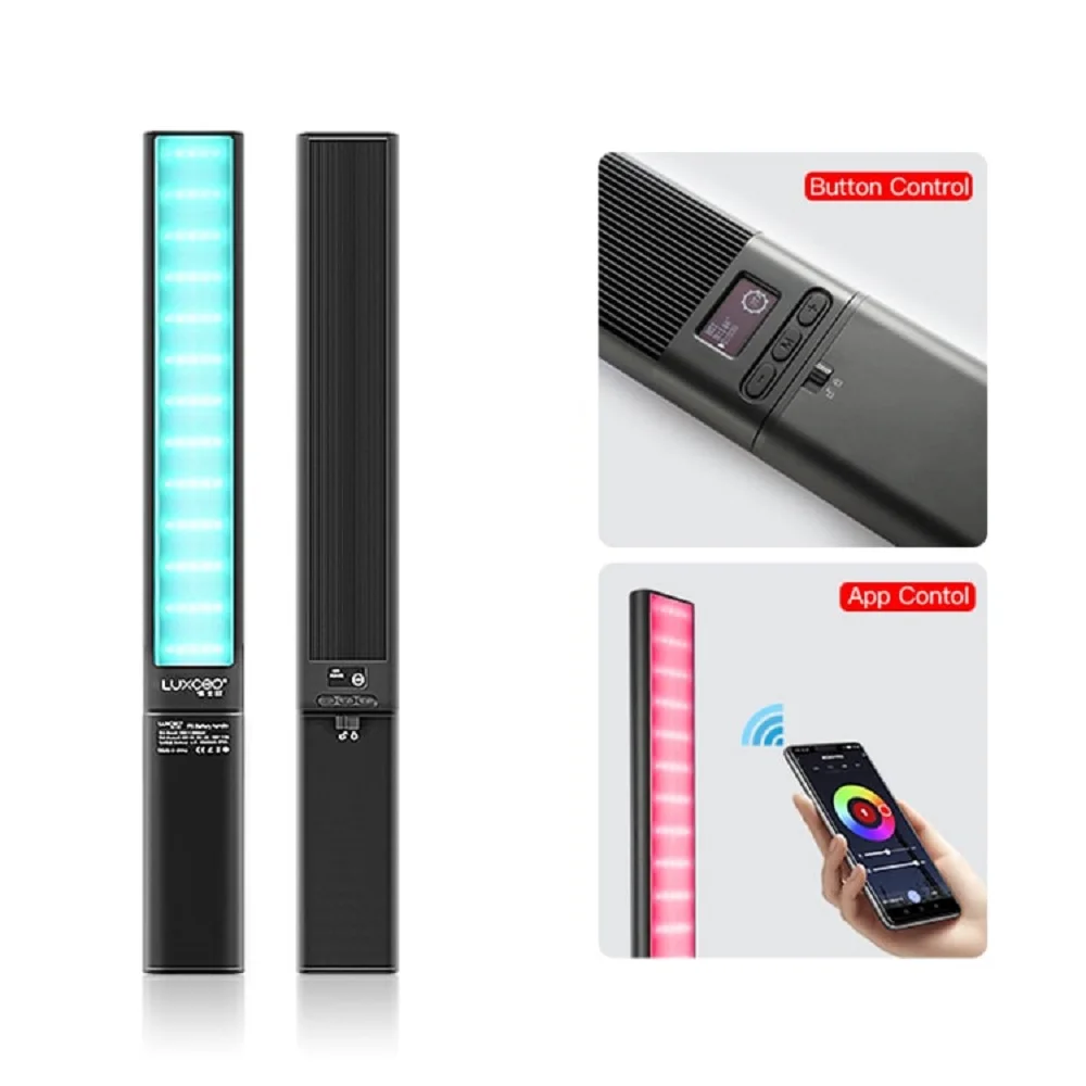 RGB Handheld Led Video Light Live Studio Ice Light APP Control Photography Light Wand,36000 Colors, 12 Light Effect, 2500-6500K