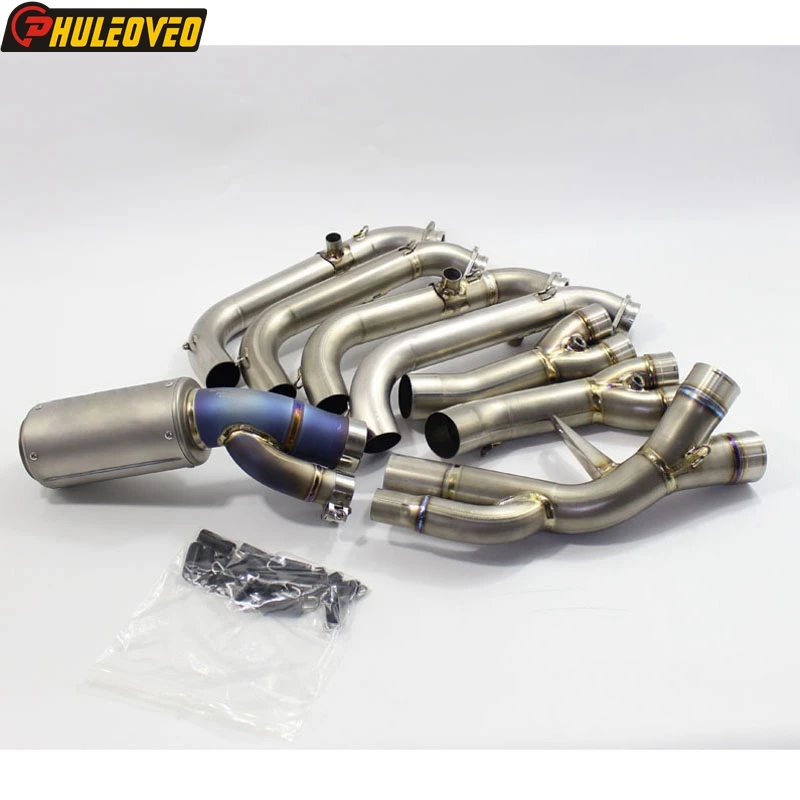 Titanium Alloy S1000X S1000R Motorcycle Exhaust Full System Muffler Header Front Pipe for S1000R 2017-2020 S1000XR 2015-2019