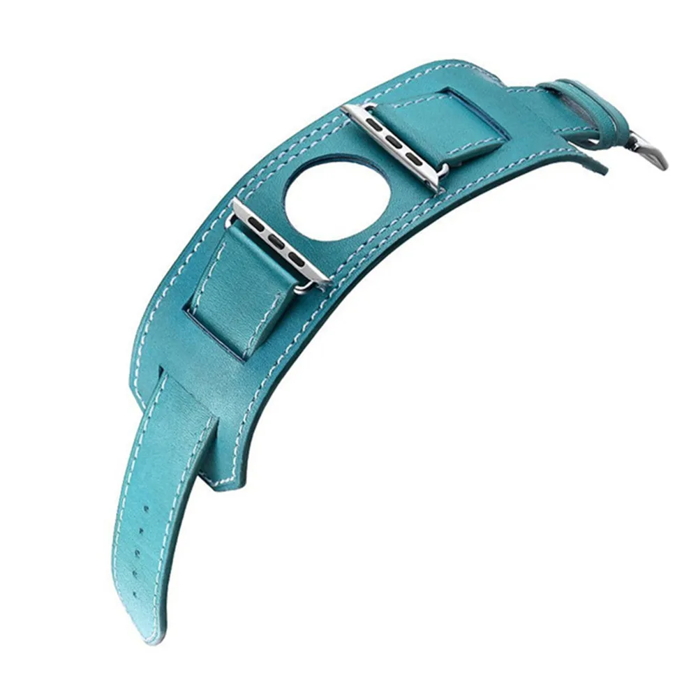 Leather cuff strap For apple watch band 45mm 41mm 44mm 40mm 49mm correa bracelet watchband iwatch series 4 3 5 se 6 7 8 ultra