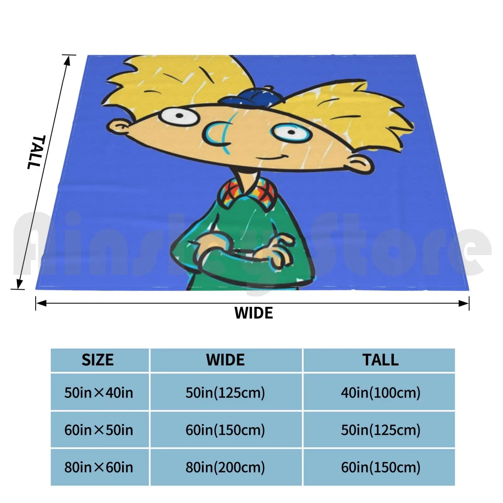 Arnold-Hey Blanket Fashion Custom Arnold Vintage Cartoons Arnold Gerald Helga Sunset Arms Phil Gertrude