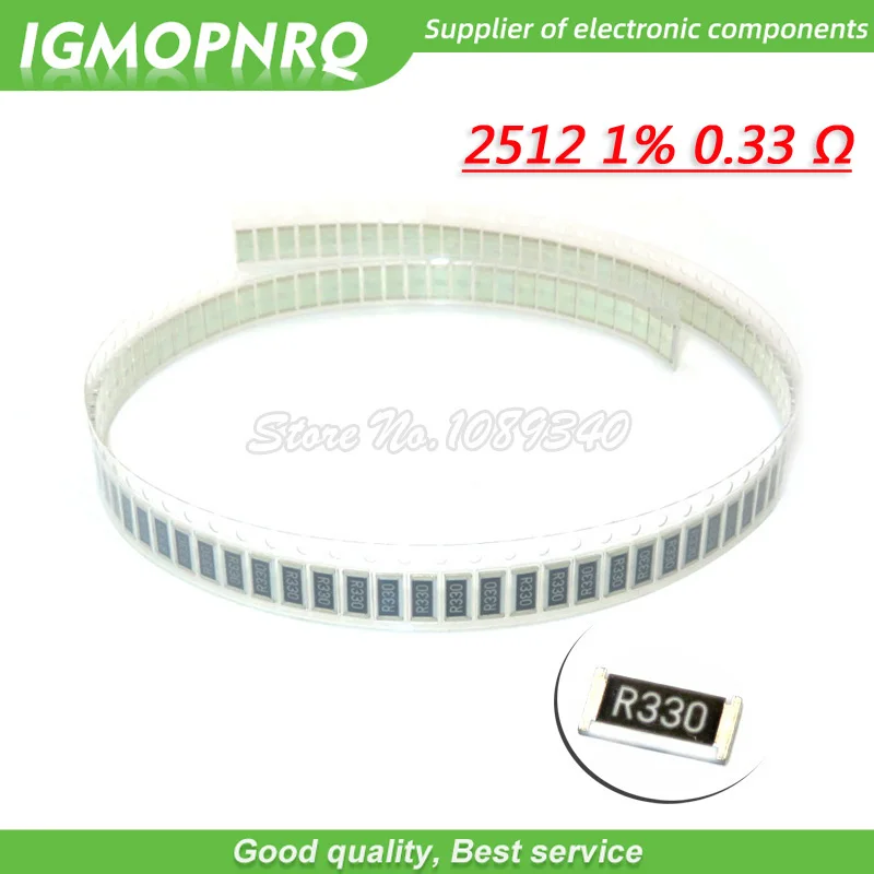 

50PCS 2512 SMD Resistor 1% 1W 0.33 ohm R330 0.33R IGMOPNRQ